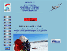 Tablet Screenshot of highskyadventurespc.com
